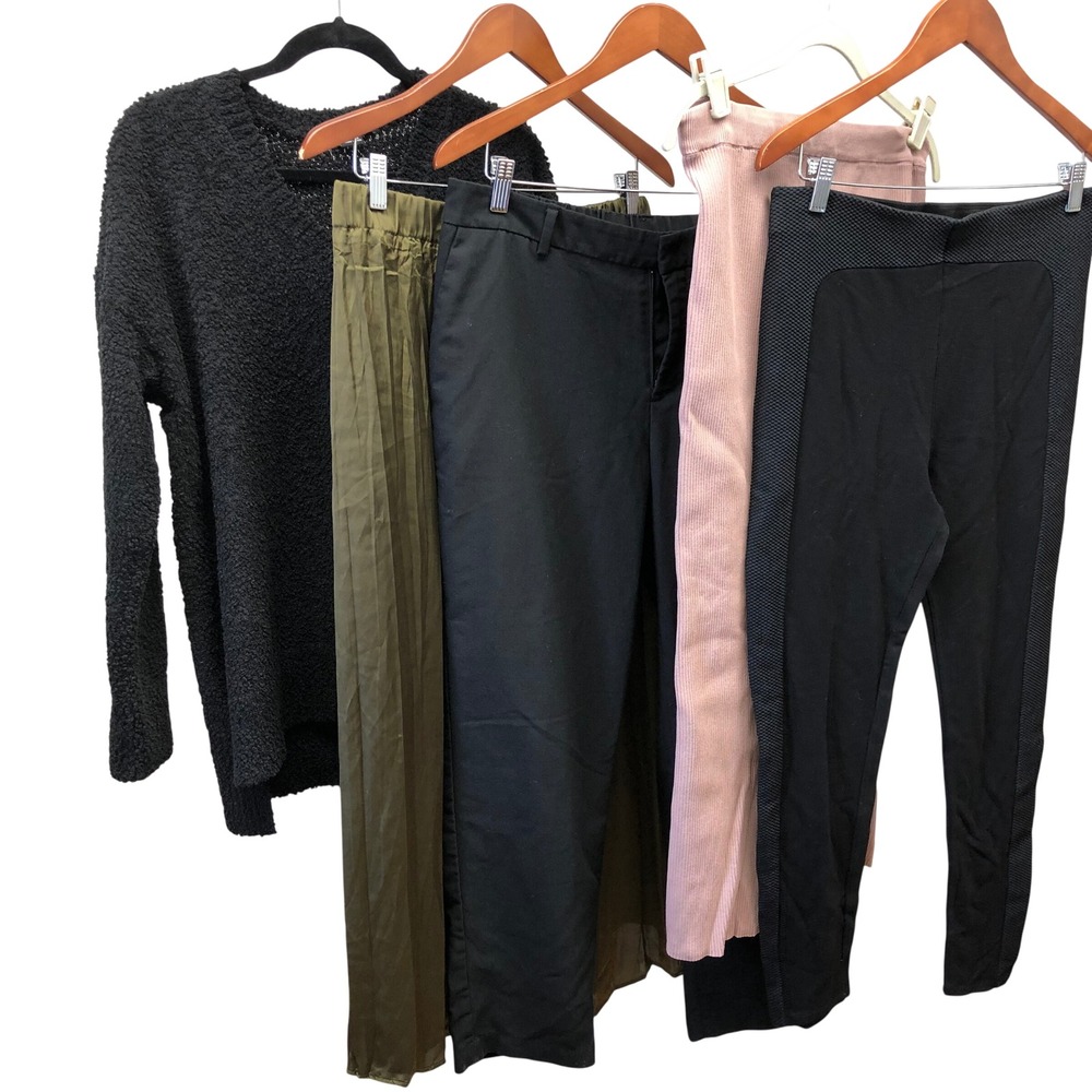 Zara Sanctuary Clothing Lot Women L Bundle Black Pink Green Sweater Skirt Pant - Picture 1 of 7